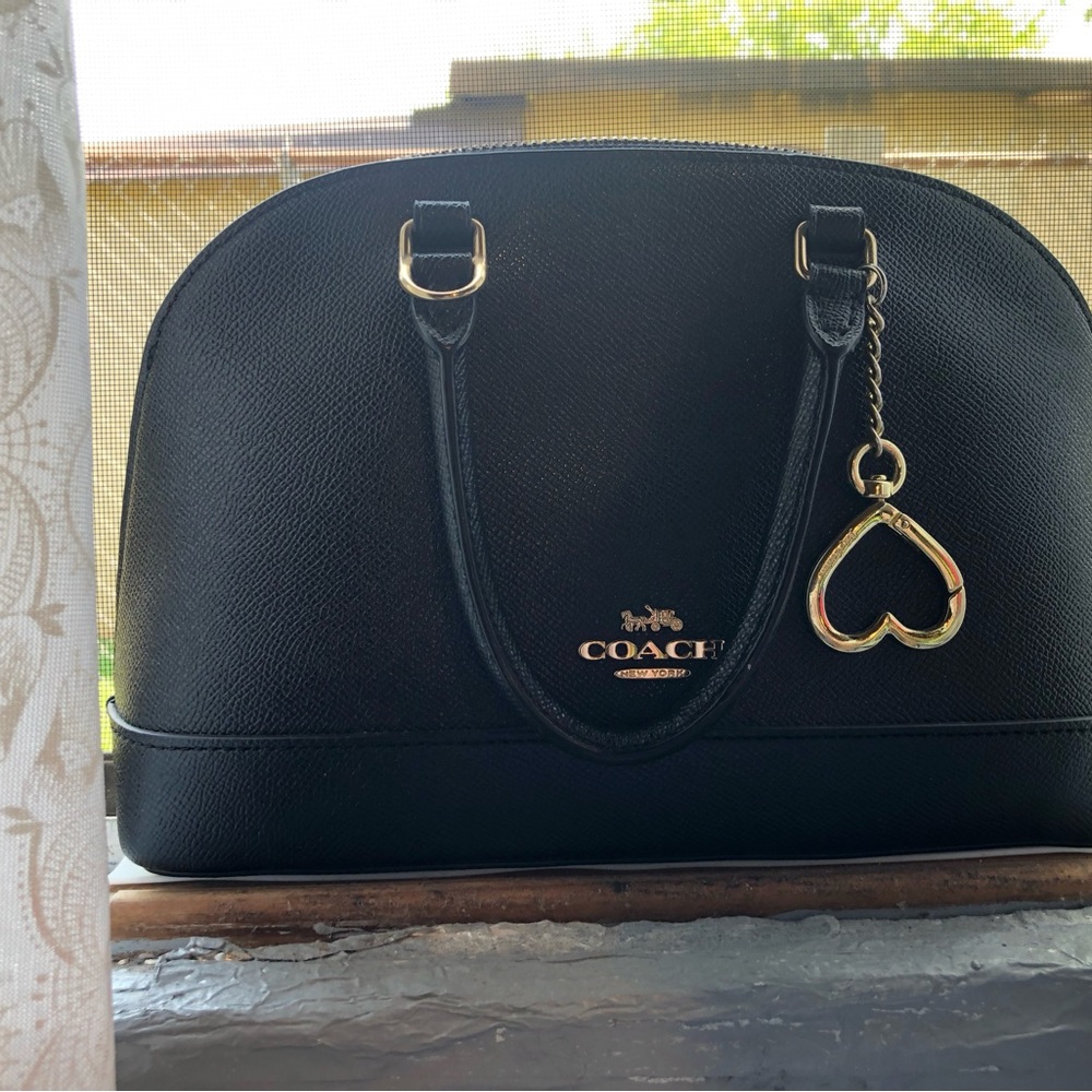 Coach Black Leather Women's Bag